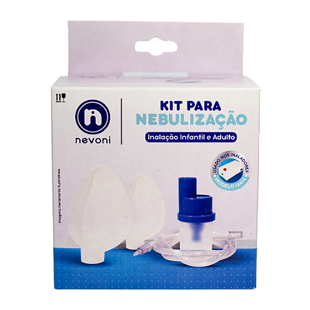 Kit Nebulização Infantil e Adulto - Conexão Encaixe para Inalador Inalex (CAIXA)