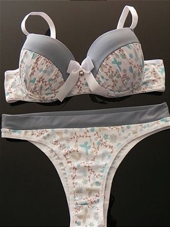 Conjunto Florido Azul