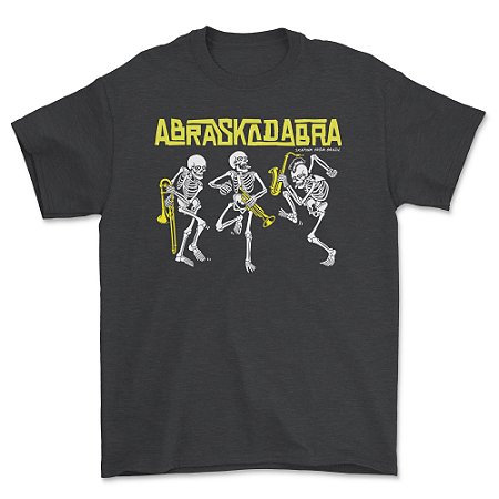Camiseta Skeletons Mescla Cinza