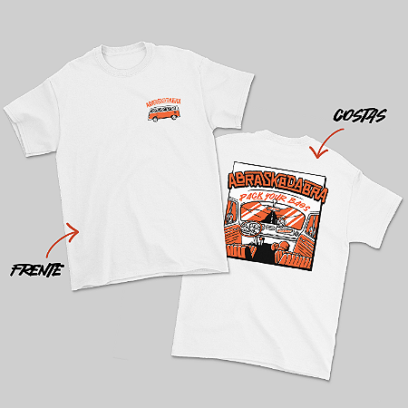 Camiseta branca "Pack Your Bags"