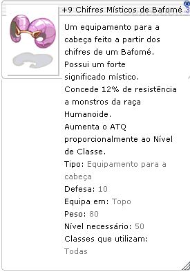 +9 Chifre Místico de Bafomé 3° Ranking de Clãs