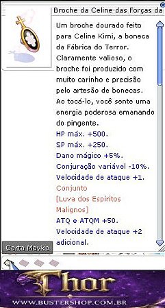 Broche da Celine das Forças da Natureza