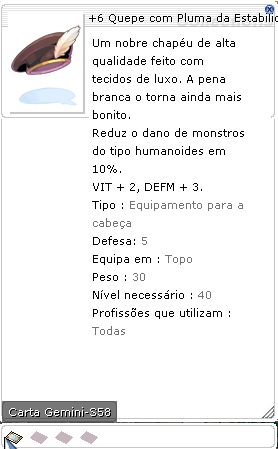 +6 Quepe com Pluma da Estabilidade