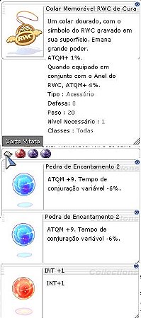 Colar Memorável RWC da Cura Encantamento 2/2 Int +1