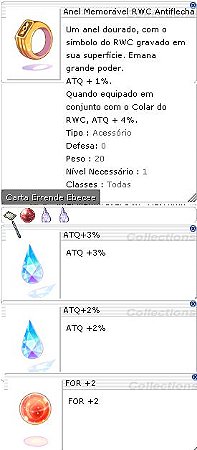 Anel Memóravel RWC Antiflecha ATQ 3%/2% For +2