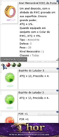 Anel Memóravel RWC do Poder Duplo Lutador 3/3 For +1