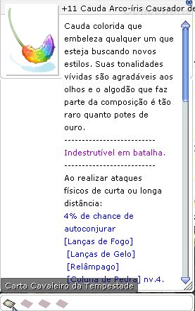 +11 Cauda Arco-íris Causador de Tempestade