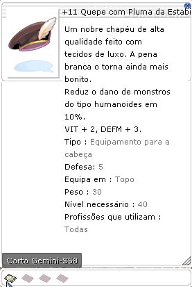 +11 Quepe com Pluma da Estabilidade