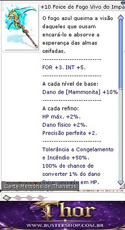 +10 Foice de Fogo Vivo do Impacto