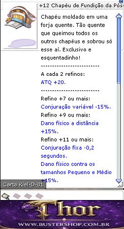 +12 Chapéu de Fundição da Pós Conjuração