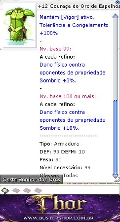 +12 Couraça do Orc de Espelhos