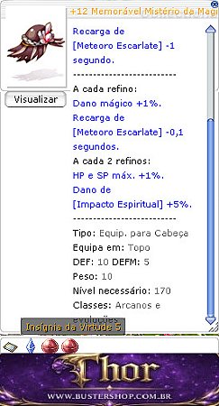 +12 Memorável Mistério da Magia IV5 da Pós conjuração