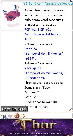 +9 Boné com Asinhas da Pós conjuração