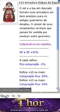 +13 Armadura Eclipse do Espelho