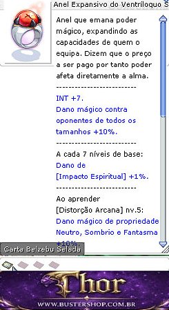 Anel Expansivo do Ventriloquo Selada