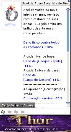 Anel da Águia Escarlate do Ventriloquo Selado