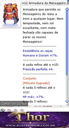 +12 Armadura do Mensageiro do Alto Risco