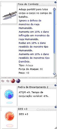 Faca de Combate Encantamento 2 DES +3
