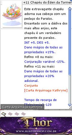 +11 Chapéu do Éden da Tormento