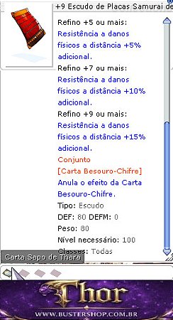 +9 Escudo de Placas Samurai de Prometeu