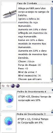 Faca de Combate Encantamento 4/3