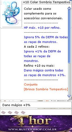 +10 Colar Sombrio Tempestivo