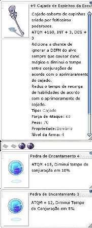 +9 Cajado de Espinhos da Escuridão Encantamento 4/3