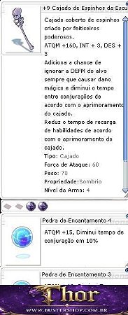 +9 Cajado de Espinhos da Escuridão Encantamento 4/3