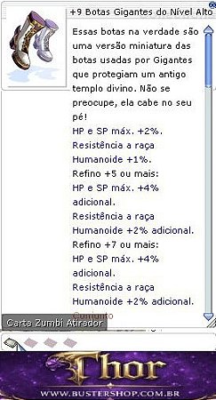 +9 Botas Gigantes do Nível Alto