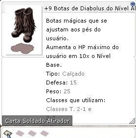 +9 Botas de Diabolus do Nível Alto