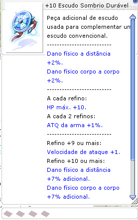 +10 Escudo Sombrio Dúravel