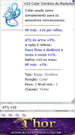 +10 Brinco Sombrio do Mastodonte