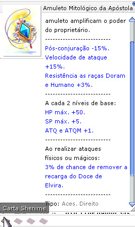 Amuleto Mitológico da Apóstola
