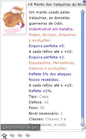+8 Manto das Valquírias do Nível Elevado
