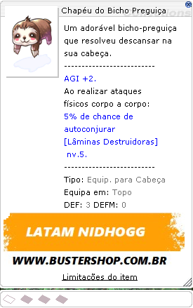 Chapéu do Bicho Preguiça (1)