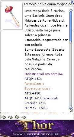 +9 Maça da Valquíria Mágica da Salamandra da Ondina do Gnomo da Silfide
