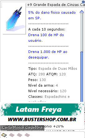 +9 Grande Espada de Cinzas [1] Mosca Caçadora