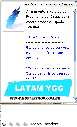 +9 Grande Espada de Cinzas Cabal