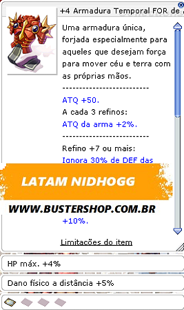 +4 Armadura Temporal FOR HP+4% Dano F . Distância +5% de Ares