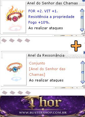 Combo Anel do Senhor das Chamas + Anel da Ressonância