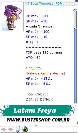 +9 Botas Temporais FOR Ânimo e Espírito Lutador 7