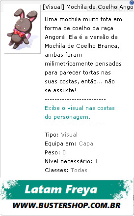 Mochila de Coelho Angorá