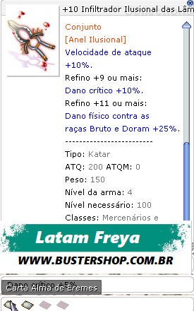 +10 Infiltrador Ilusional das Lâminas BI