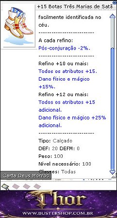 +15 Botas Três Marias de Satã