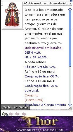 +13 Armadura Eclipse do Alto Risco
