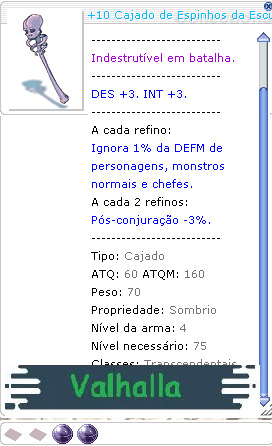 +10 Cajado de Espinhos da Escuridão PE 3,3