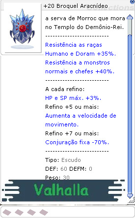 +20 Broquel Aracnídeo