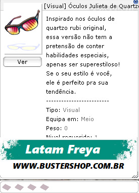 Óculos Julieta de Quartzo Rubi