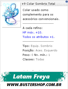 +9 Colar Sombrio Total