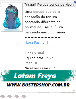 Peruca Longa de Neon